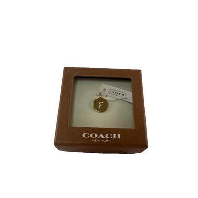 Coach Letra F Pavé Dije Nuevo OB F99757 Cristales Colgante Chapado en Oro Marcado Foto 1 de 3