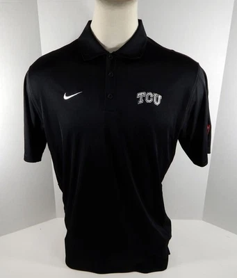 Texas Christian Univeristy TCU Men's Liberty Bowl FB Black Polo Nike Used L - Image 1 of 2
