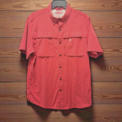 Coleman Men's Red  M Short Sleeve Vented Fishing Shirt - Image 1 of 4