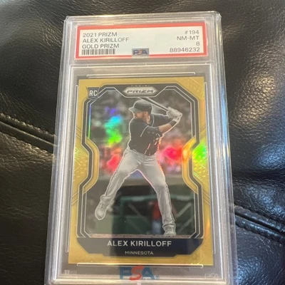 2021 Prizm Alex Kirilloff Gold Prizm RC /10 PSA 8 - Image 1 of 2