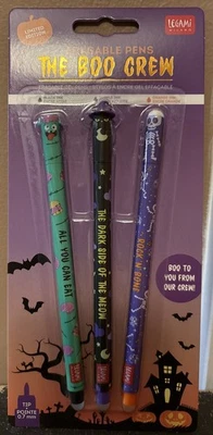 Legami The Boo crew LE Erasable Pen Set Halloween 2025 Zombie Witch Skeleton New - Image 1 of 4