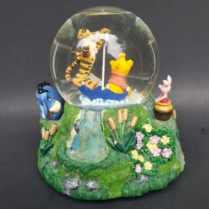 Disney Winnie The Pooh Tigger Musical Rotating Snow Globe “Rain Came Down” READ - Picture 1 of 8
