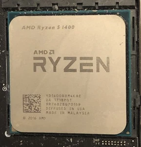 AMD Ryzen 5 1400 4-Core 3.2GHz 8MB YD1400BBM4KAE AM4  - Picture 1 of 1