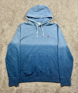 Polo Ralph Lauren Dip Dye Popover Sudadera con Capucha Azul Para Hombre Talla Mediana - Imagen 1 de 7
