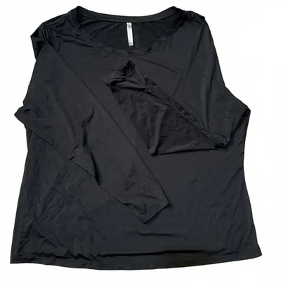 Fabletics long-sleeve performance tee, black – 2X - Image 1 of 3