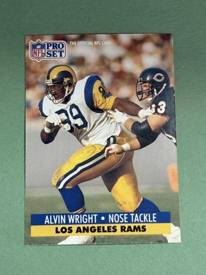 Alvin Wright 1991 Pro Set Los Angeles Rams #206 BB457 - Image 1 of 2