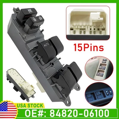 Interruptor de control maestro de ventana eléctrica 84820-06100 EOA para Toyota Camry Corolla RAV4 Foto 1 de 4