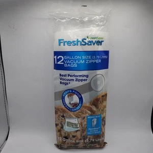 FoodSaver Gallonengröße Vakuum Reißverschluss Beutel, 12 Stück, Fabrikversiegelt Neu - Bild 1 von 3