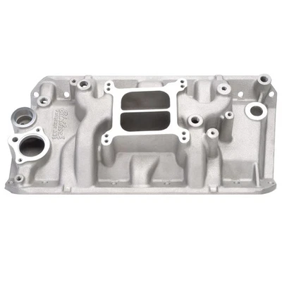 Colector de admisión Edelbrock 2131; aluminio plano doble Performer para AMC 304-401 Foto 1 de 2