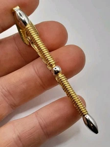 Unusual Design Gold Plated Tie Bar Clip - For Gents & Aspiring Gentleman - Picture 1 of 6