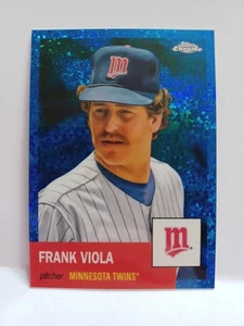 2022 Topps cromo platino aniversario Frank Viola 61/199 azul mini diamante #445 - Imagen 1 de 2