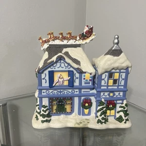 Partylite Tealight House The Night Before Christmas Music Box 8.5x10 VIDEO - Picture 1 of 6