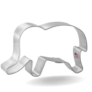 Elephant 4'' Cookie Cutter Metal Zoo Safari Animal Birthday Sandwiches - Picture 1 of 8