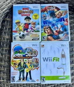 Wii Spielepaket 4 Spiele; Wii Fit, Big Beach Sports, Wipeout, eXtreme Challenge - Bild 1 von 8
