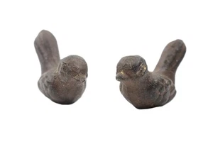 "Lindas estatuillas de pájaros de hierro fundido rústicas pequeñas de 1,5"" de alto granja" - Imagen 1 de 6