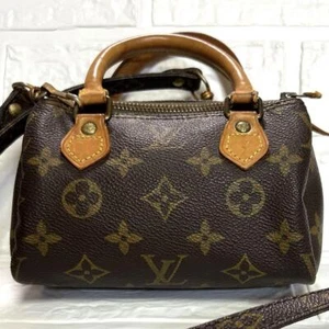 Louis Vuitton Monogram Mini Speedy 2 Way Hand Bag M41534 with strap #3 - Picture 1 of 11