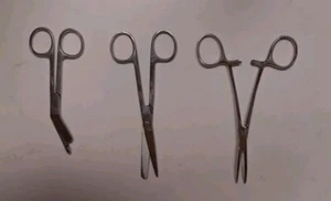 3 Stück Pakistan Chirurgische/Medizinische Instrumente Verband Schere/Schere/Klemme - Bild 1 von 12