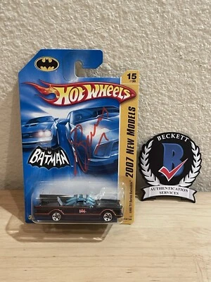GEORGE BARRIS Signed Auto 2007 Hot Wheels Full Card 1966 Batmobile BECKETT COA - Image 1 of 4