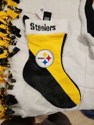 Medias navideñas 2020 Pittsburgh Steelers logotipo del equipo de la NFL nuevas con etiquetas regalo de peluche Foto 1 de 4
