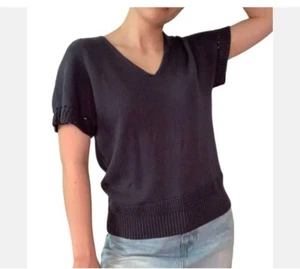 NWT JOIE SZ XS FANTASTIC 100% COTTON GRAY SWEATER SHORT SLEEVE - Picture 1 of 10