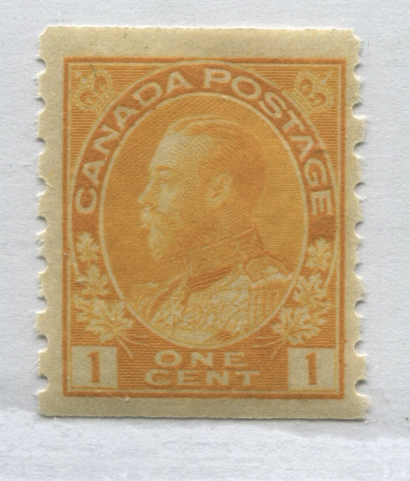 Canada KGV 1923 1¢ orange yellow Admiral coil unmounted mint NH  - Image 1 of 1