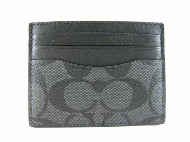 Coach F58110 Men's ID Card Wallet - Black