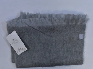 Pokoloko Grayscale Ombre Seamless Fringe Scarf Alpaca Wool 76" x 13" NWT - Picture 1 of 5