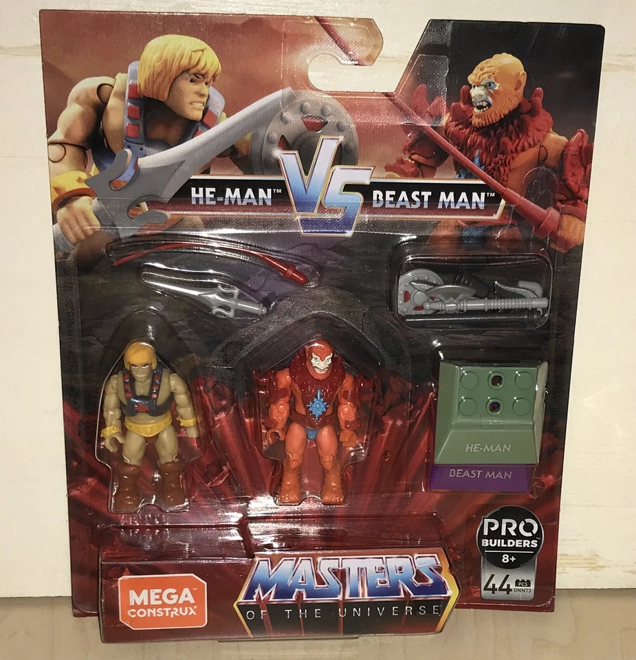 Mega Construx Masters of the Universe Pro Builders He-Man VS Beast Man 2 Pack - Image 1 of 1