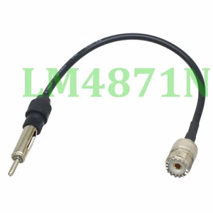 SO239 to DIN F/M Car radio AM/FM CD/DVD Aerial antenna RG58 adapter 10" Cable - Picture 1 of 1