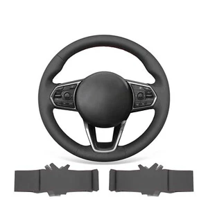 Hand Stitch Black Real Leather Steering Wheel Cover for Acura MDX TLX 2022-2024 - Picture 1 of 12