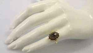 Anillo de mujer vintage con granate / oro 333 8 quilates 48 (15,3 mm Ø)* - Imagen 1 de 5