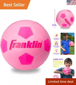 Safe and Soft Pink Kids Foam Soccer Ball - Perfect for Play Indoors and Outdoors - Picture 1 of 7
