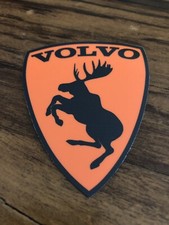 GENUINE Discontinued Prancing Moose VOLVO Orange 3” Vinyl Adhesive Decal