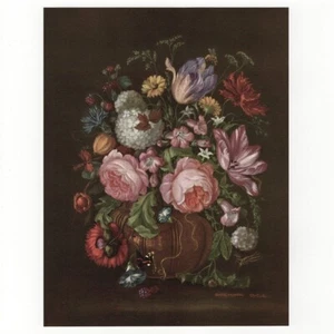 Vintage um 1940 Stillleben Druck Rosen & Tulpen Bice Giachino - Bild 1 von 11