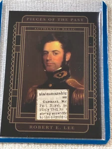 Tarjeta reliquia de Robert E Lee 2025 piezas del pasado edición de 9 años #SR-REL casi nueva - Imagen 1 de 3