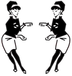 Girl Ska Dancers Shaped Vinyl Stickers window laptop retro 2 Tone beat vintage - Imagen 1 de 1