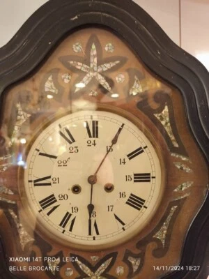 pendule murale oeil de boeuf napoleon III - Photo 1/4