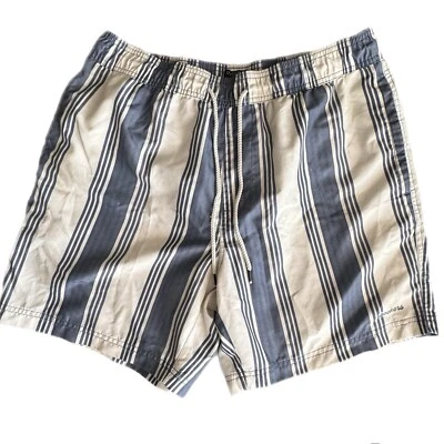 Pantalones Cortos de Natación DOCKERS Para Hombres Blanco Náutico Azul Rayas Nylon Talla Grande Forro Foto 1 de 4