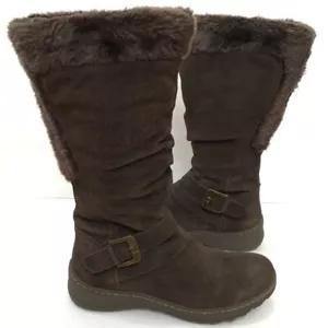 BareTraps anibeth brown suede leather knee high tall winter boots size 8.5 - Picture 1 of 16