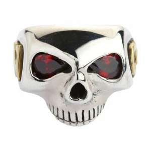 925 Sterling Silver Johnny Depp Skull Rings Biker Gothic Rocker New Designer - Picture 1 of 12