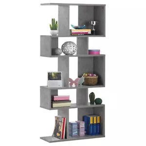 5 Cubes Ladder Shelf Corner Bookshelf Freestanding Storage Bookcase Rack Gray - Picture 1 of 7