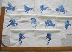 10 Blue Kelpie Machine Embroidered Sew On Appliques  - Bild 1 von 3