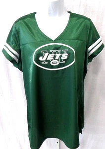 Camiseta de fútbol americano New York Jets para dama ajustada Draft Me verde nueva - Imagen 1 de 1
