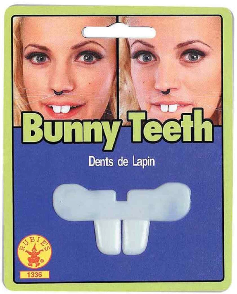 Dientes de Conejo Pascua Conejo Plástico Elegante Vestir Halloween Disfraz Accesorio Foto 1 de 1
