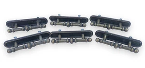 SET (6) Vintage 1977 Messing Amerock Schrankgriffe 742-1 & Backplates 744-1 - Bild 1 von 5