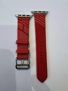Cinturino Apple Watch Hèrmes Rose Texas/Rouge Piment Jumping Single Tour 41 mm. - Foto 1 di 16