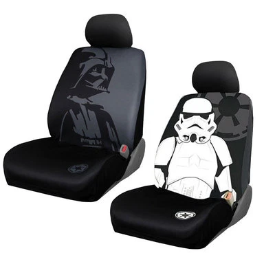 New Disney Star Wars Storm Trooper Darth Vader Car Truck 2 Front Seat Covers Set Foto 1 de 3