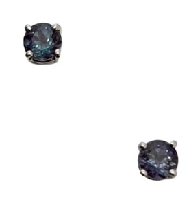 e80404p lab created alexandrite Sterling Silver Earrings Gift for Her - Picture 1 of 2