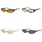 Micro Cat Eye Gafas de Sol Tintado Lente Espejada UV400 90s Estilo Retro Rosa