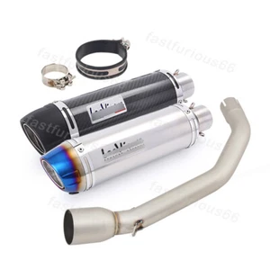 51MM Exhaust Tips For Voge 350AC 2023 Motorcycle Muffler Mid Link Pipe Silencer - Picture 1 of 13